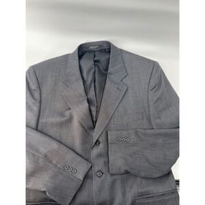 Petrocelli Mens Gray Wool Cashmere Blend Blazer Jacket Size 44R‎ Business Career